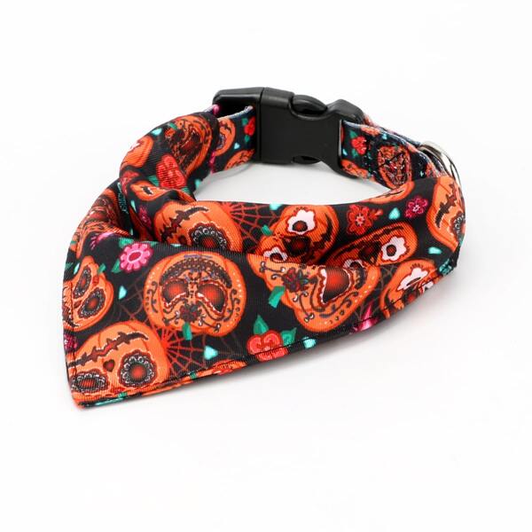 Halloween Pumpkin Dog Bandana, Orange
