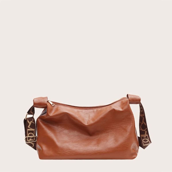 Minimalist Hobo Bag, Brown
