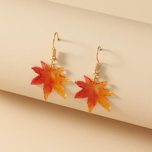 Maple Drop Earrings, Multicolor