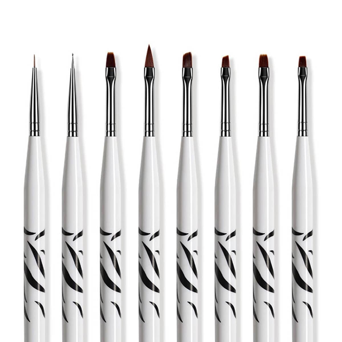 8pcs Nail Art Drawing Pen, White 
8pcs Nail Art Drawing Pen, White