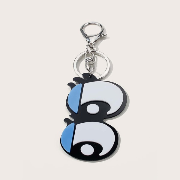 Cartoon Design Bag Charm, Black
