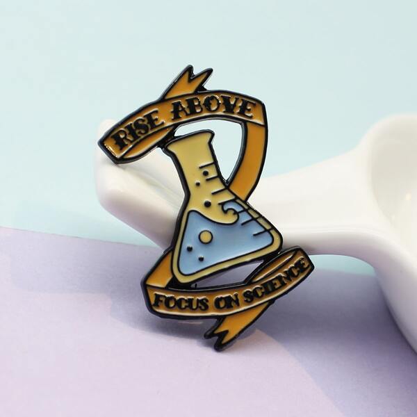 1pc Kids Letter Graphic Brooch, Multicolor
