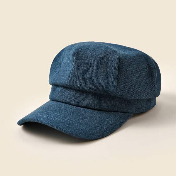 Solid Bakerboy Cap, Blue