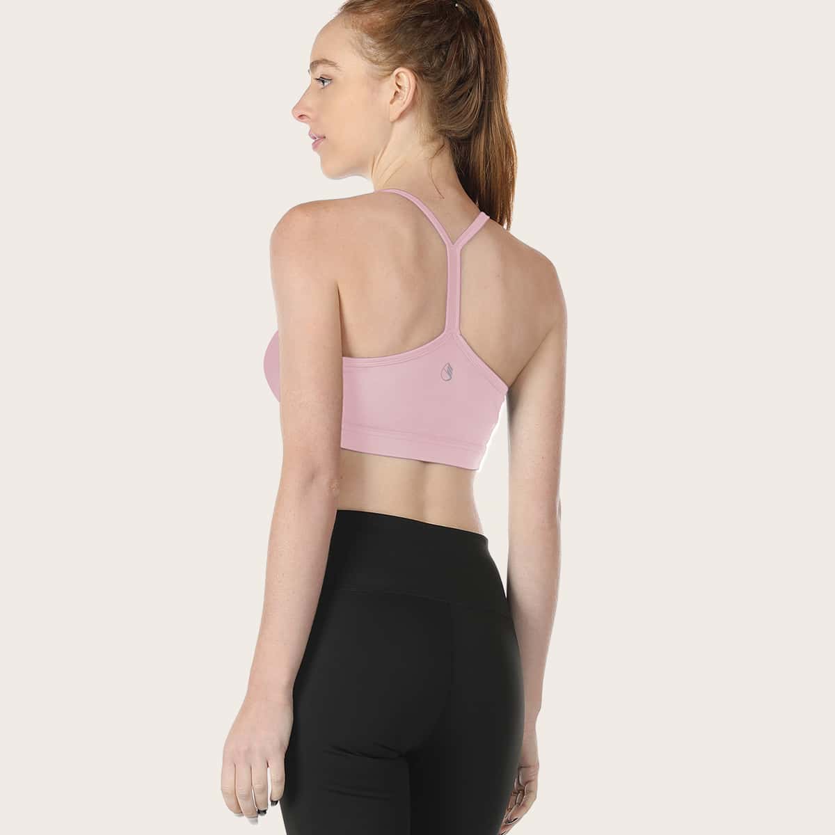 Racer Back Sports Bra, Pink 
Racer Back Sports Bra, Pink