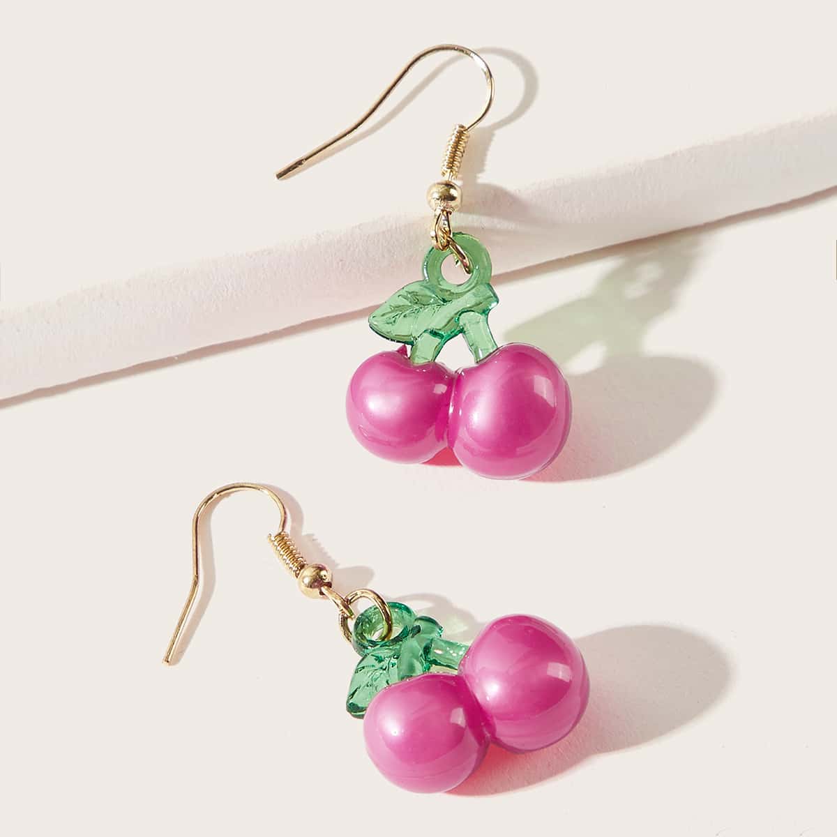 Cherry Drop Earrings, Purple 
Cherry Drop Earrings, Purple
