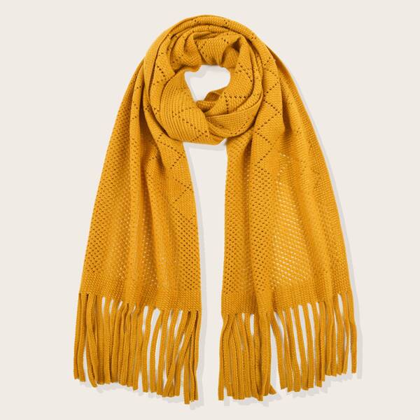 Geo Design Scarf, Yellow