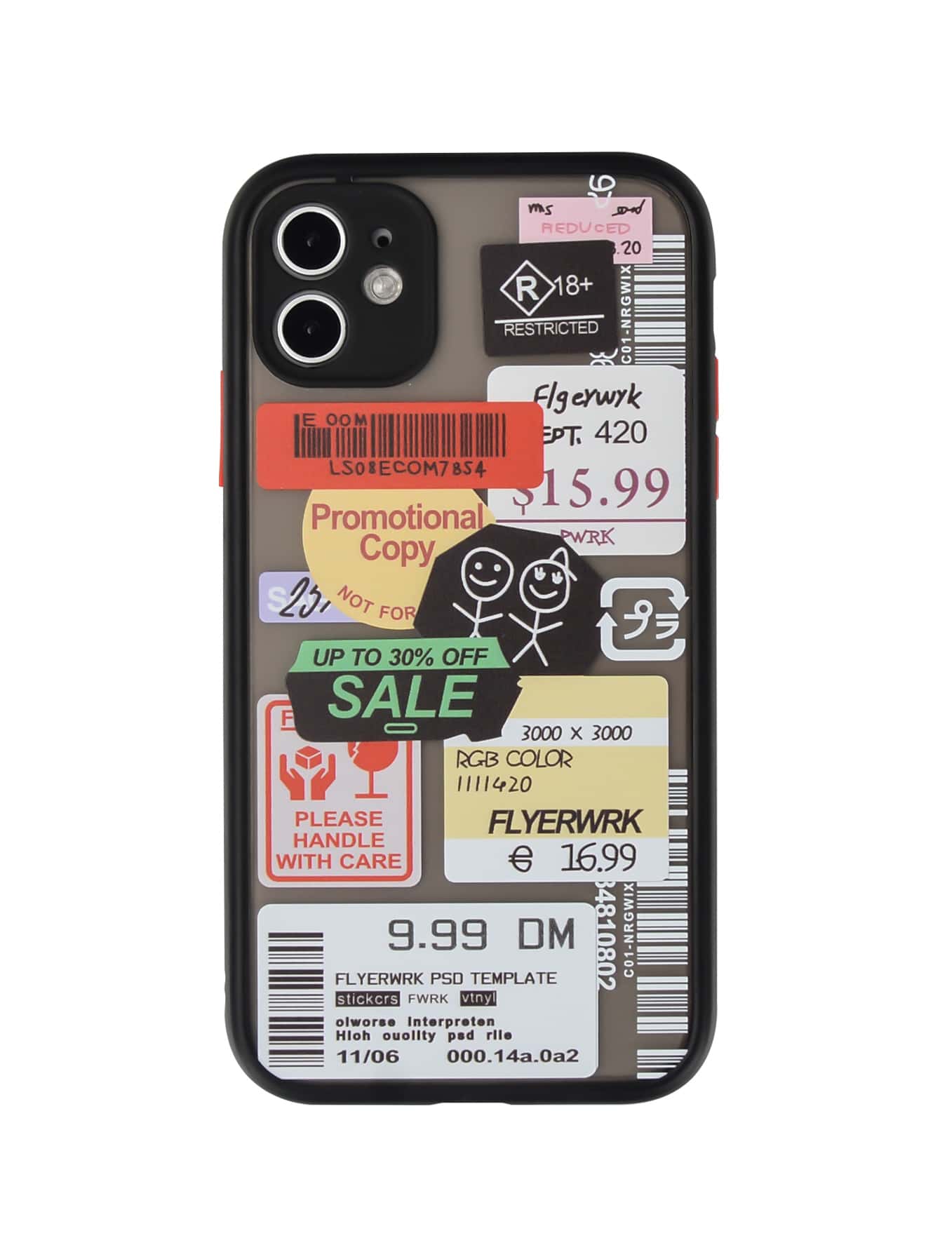 Label Collage Case Compatible With iPhone