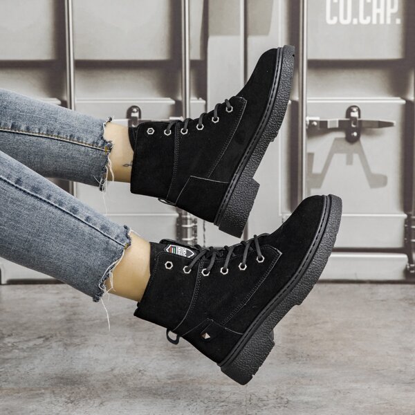 Minimalist Combat Boots, Black