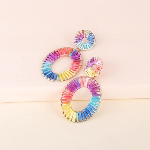 Geometric Charm Drop Earrings, Multicolor
Geometric Charm Drop Earrings, Multicolor