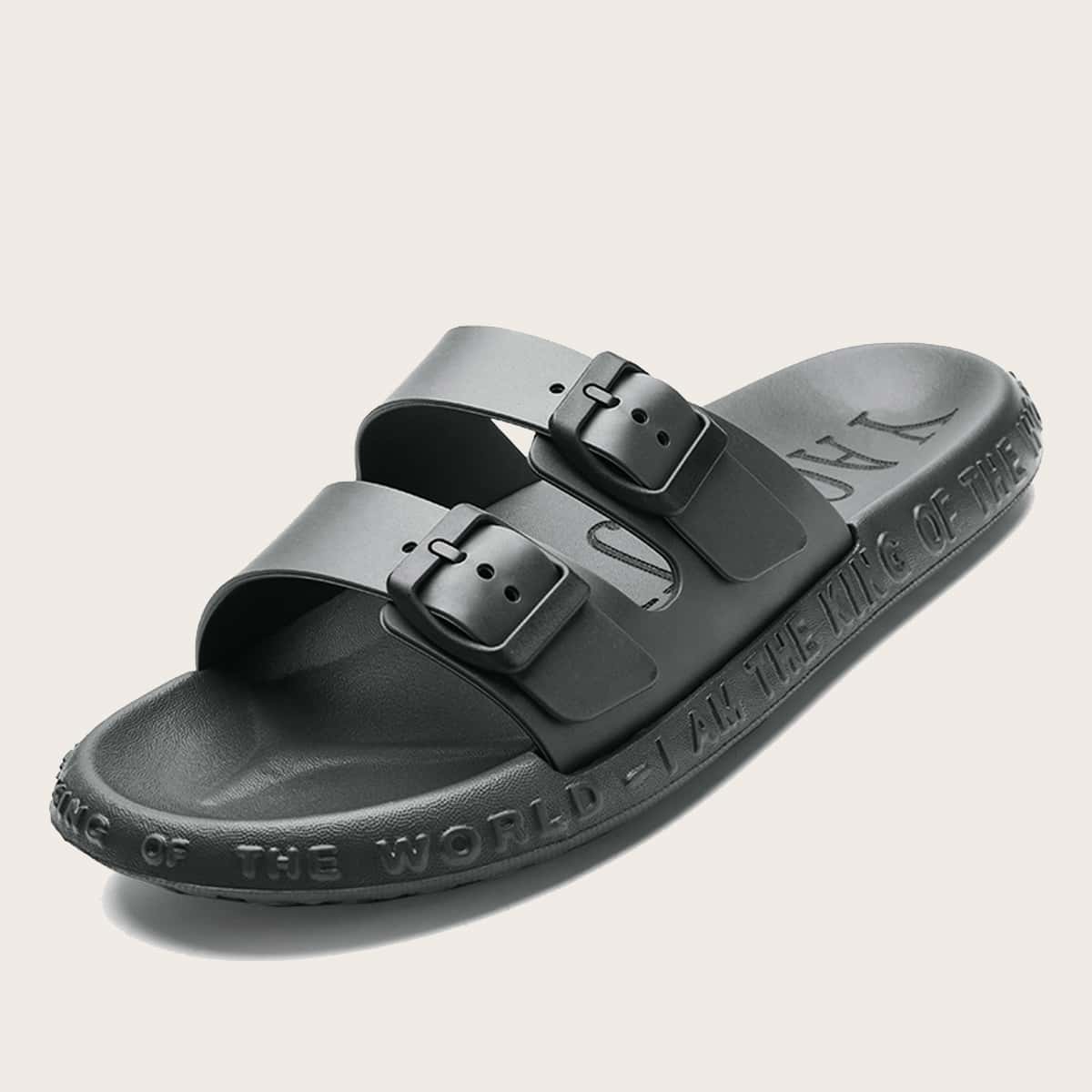 пряжка Одноцветный Мужские Вьетнамки и тапочки