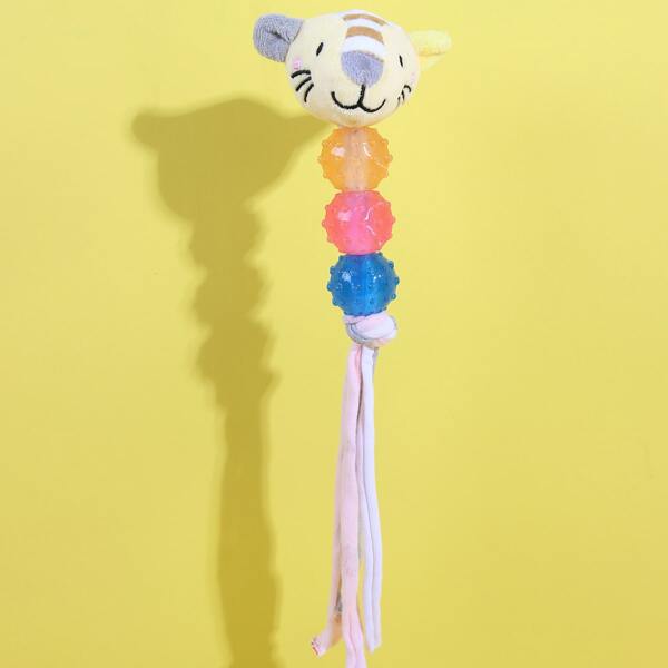 Cartoon Tiger Design Dog Sound Toy, Yellow