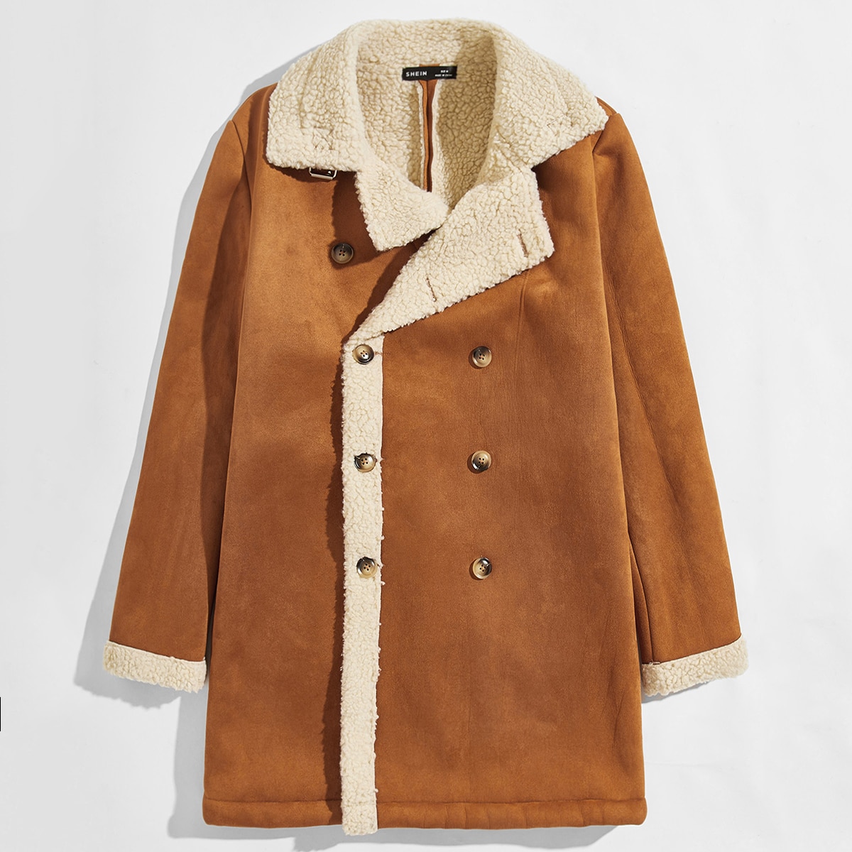 Мужская замшевая бушлат на флисовой подкладке