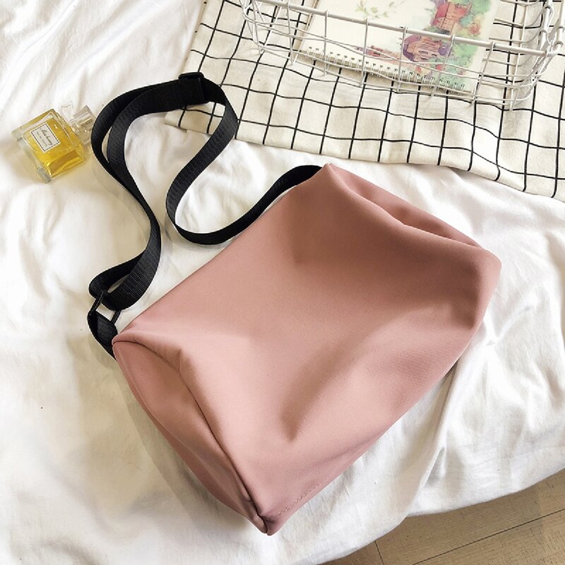 Minimalist Canvas Crossbody Bag, Pink 
Minimalist Canvas Crossbody Bag, Pink