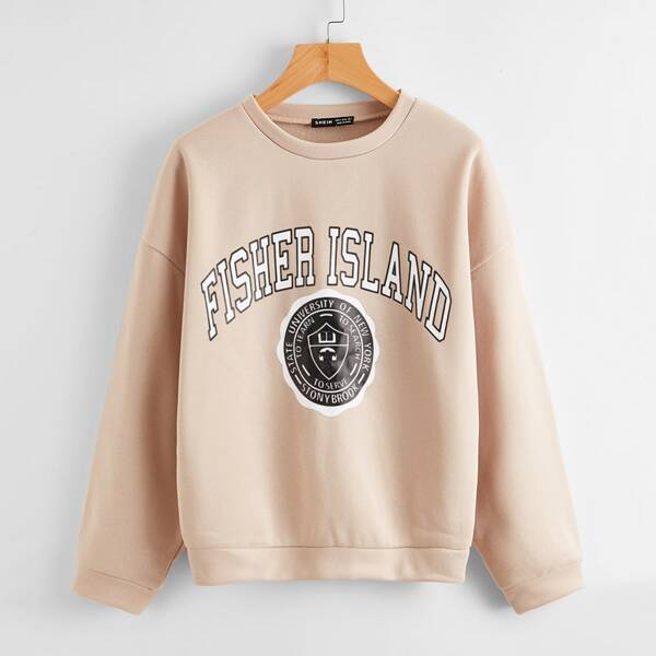 Пуловер с текстовым принтом, Aбрикосовый
Пуловер с текстовым принтом, Aбрикосовый