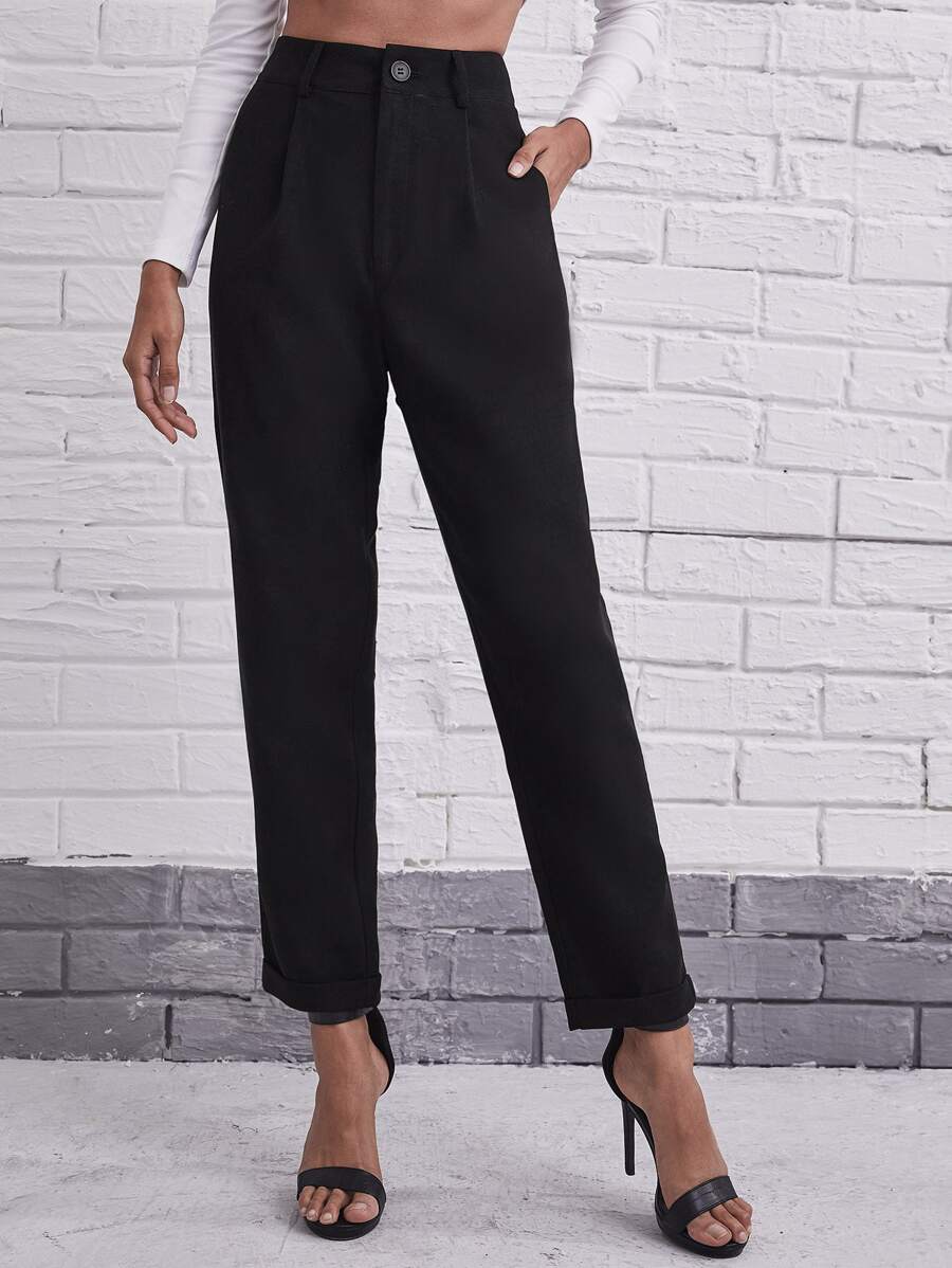 SHEIN Clasi High Waist Slant Pocket Tailored Pants