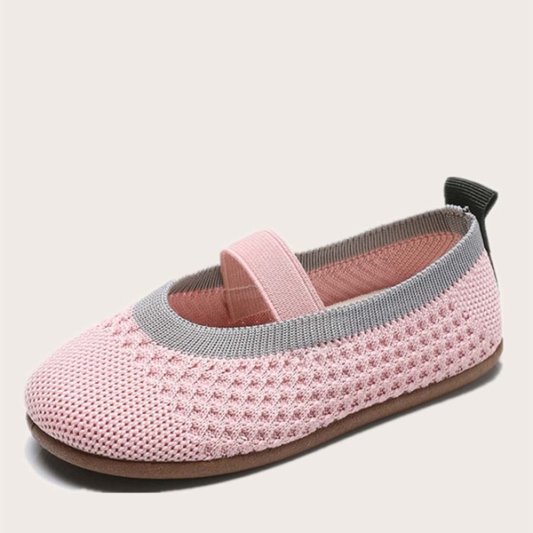 Toddler Girls Elastic Decor Flats, Pink