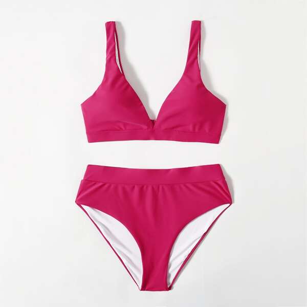 High Waisted Bikini Swimsuit, Hot pink
High Waisted Bikini Swimsuit, Hot pink