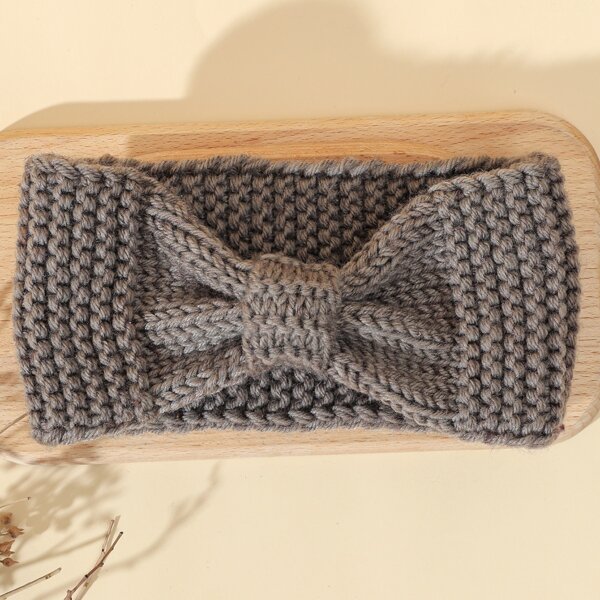 Solid Knit Headband, Mocha brown