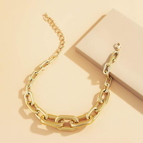 Metal Chain Necklace, Gold