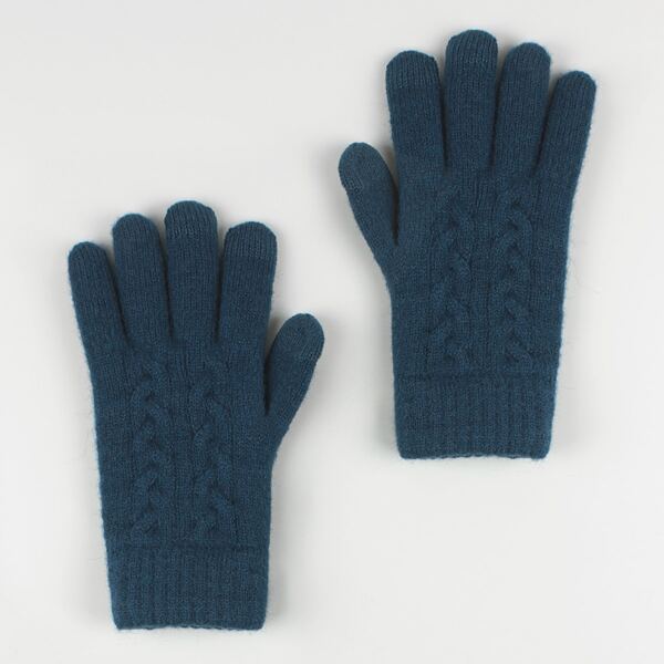 Solid Touch Screen Gloves, Blue