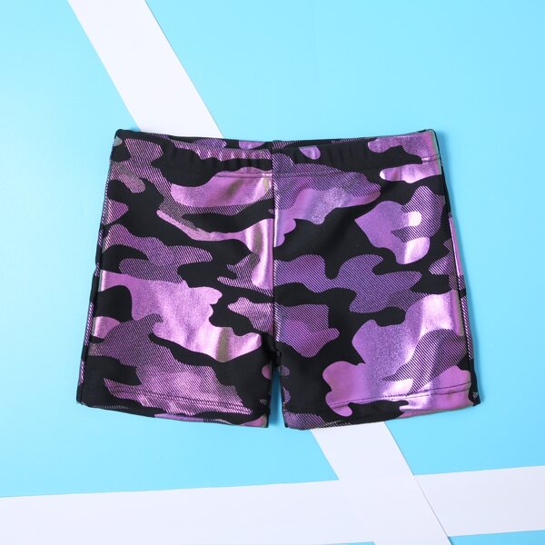 Toddler Boys Metallic Camo Swim Trunks, Multicolor