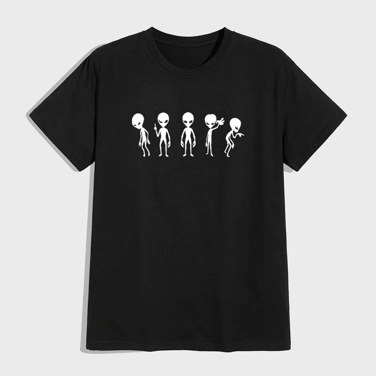 Guys Alien Print Tee, Black 
Guys Alien Print Tee, Black