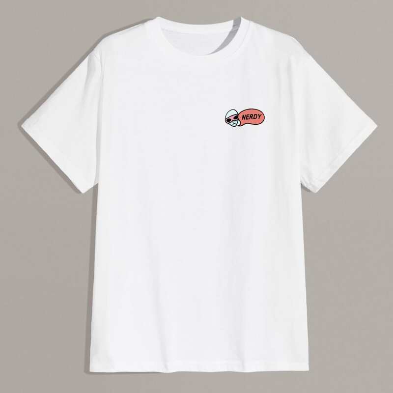 Guys Alien Print Tee, White 
Guys Alien Print Tee, White