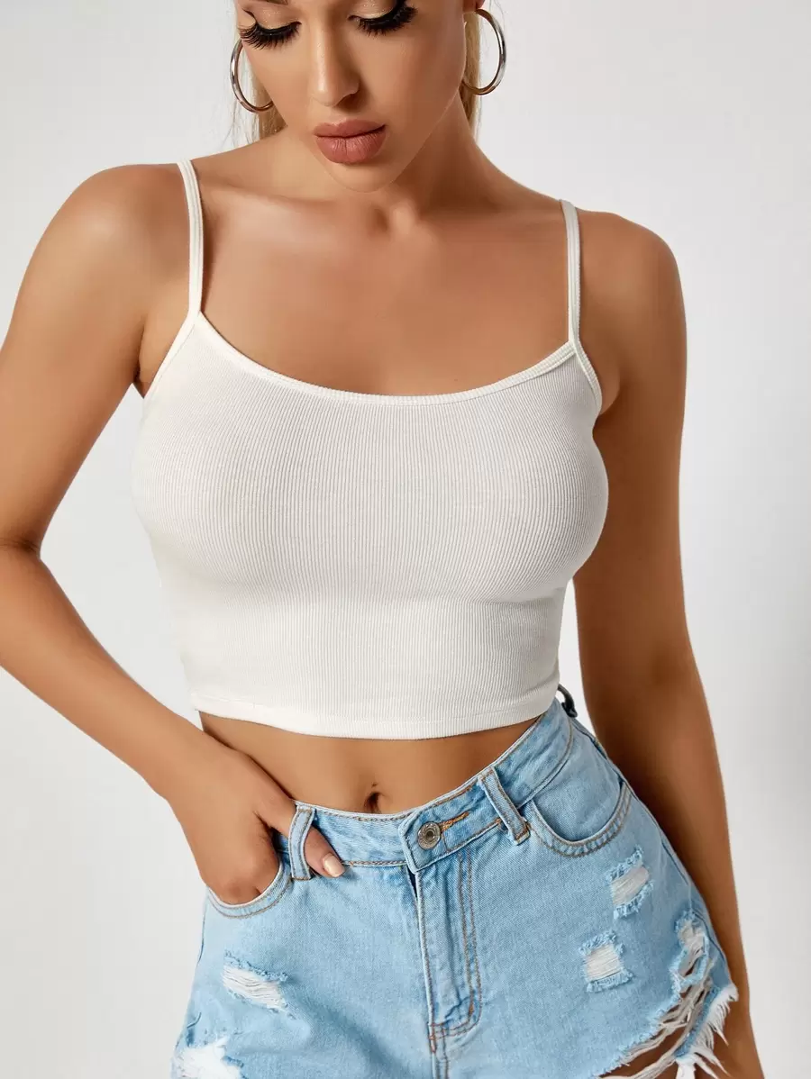 SHEIN BAE Solid Crop Cami Top