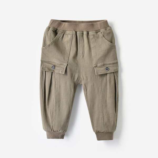 Toddler Boys Slant Pocket Cargo Pants, Khaki