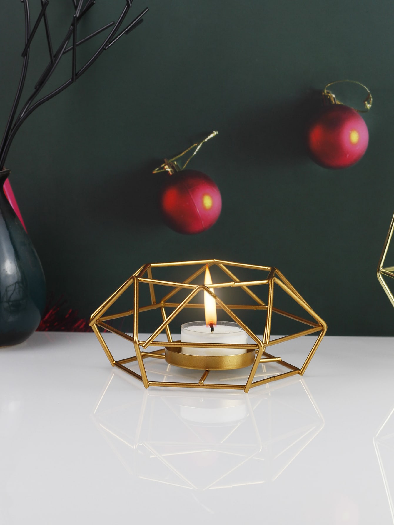 Geometric Metal Candle Holder