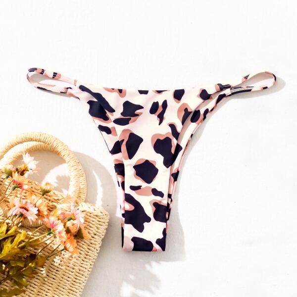 Leopard High Cut Bikini Panty, Multicolor