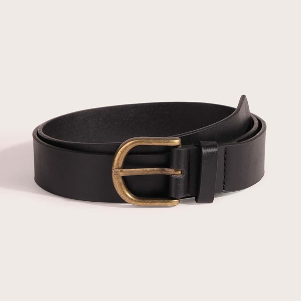 PU Buckle Belt, Black