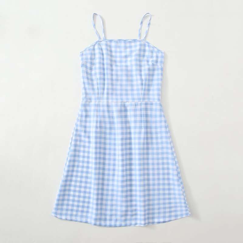 Gingham Cami Dress, Blue and white 
Gingham Cami Dress, Blue and white
