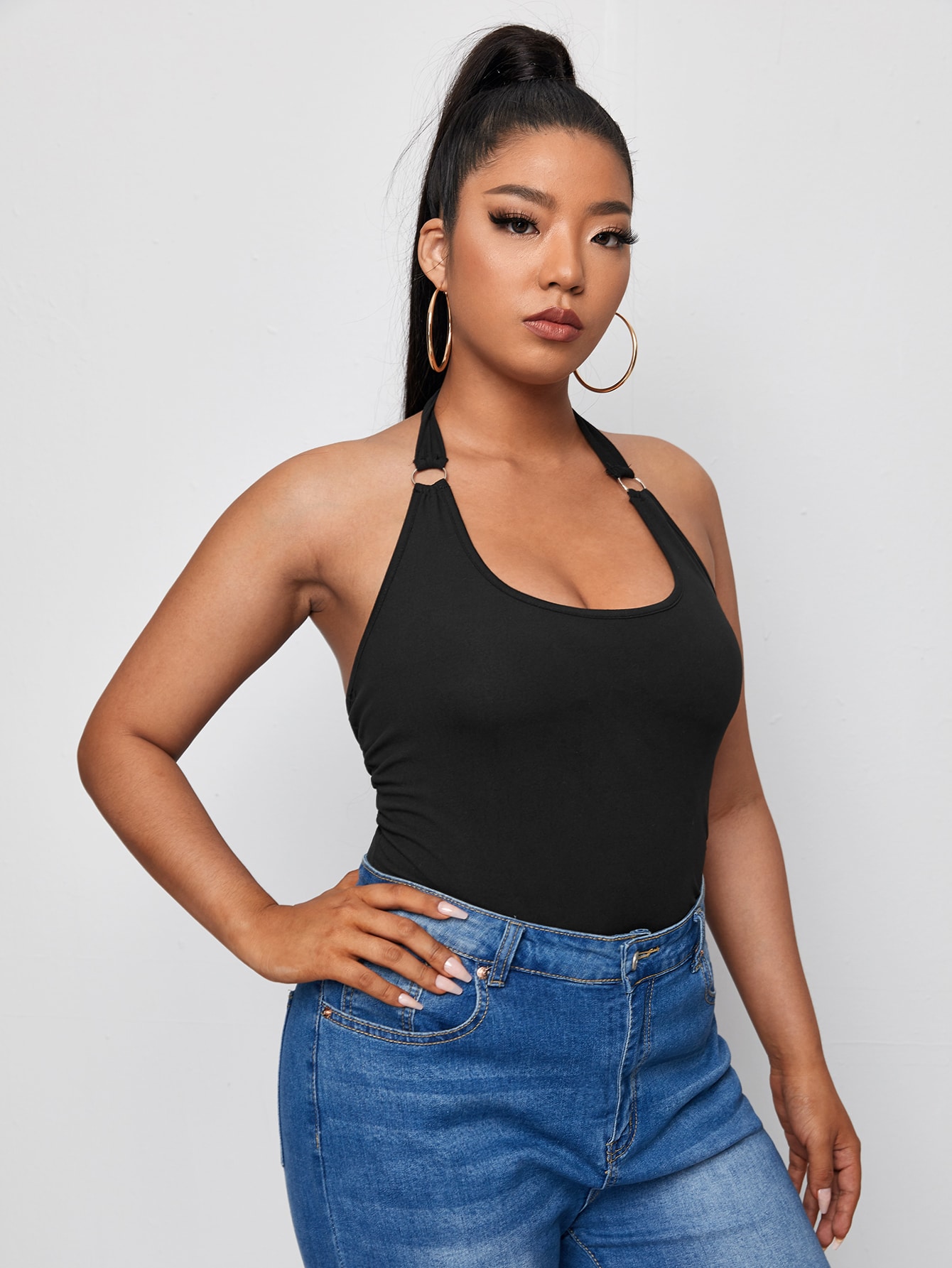 Plus Oring Halter Top