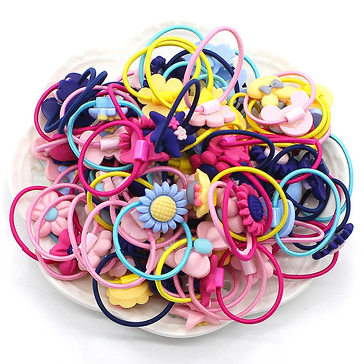 20pcs Random Cartoon Hair Tie, Multicolor 
20pcs Random Cartoon Hair Tie, Multicolor