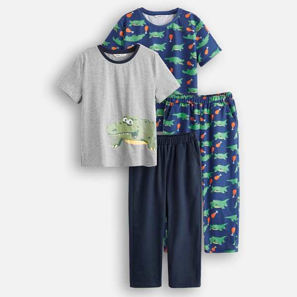 2шт пижама с принтом крокодила для мальчиков, Многоцветный
2шт пижама с принтом крокодила для мальчиков, Многоцветный