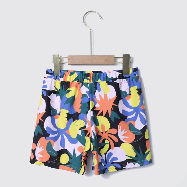 Boys Tropical Swim Trunks, Multicolor