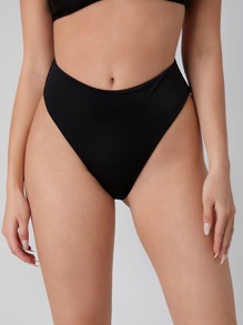 Rib High Cut Bikini Panty