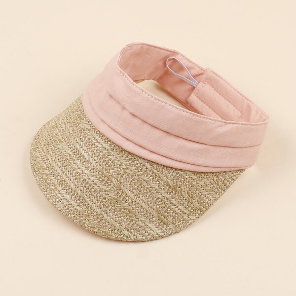Simple Reversible Visor Hat, Pink