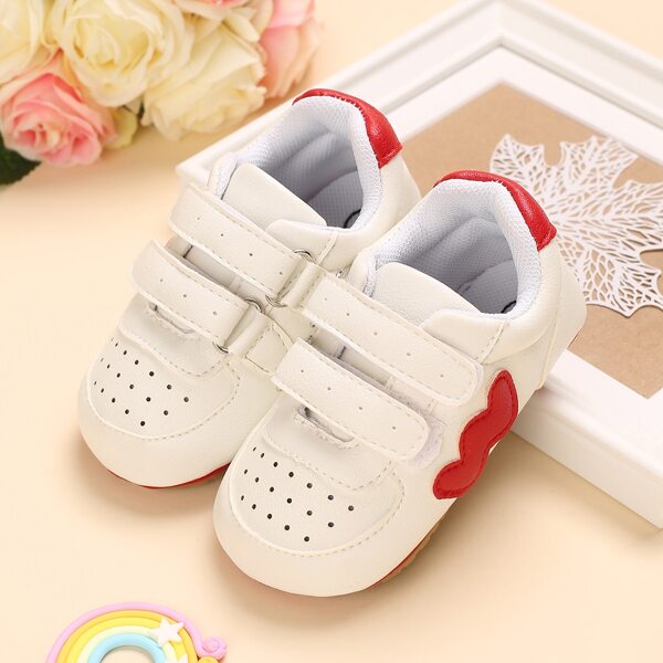 Baby Boy Velcro Strap Sneakers, White