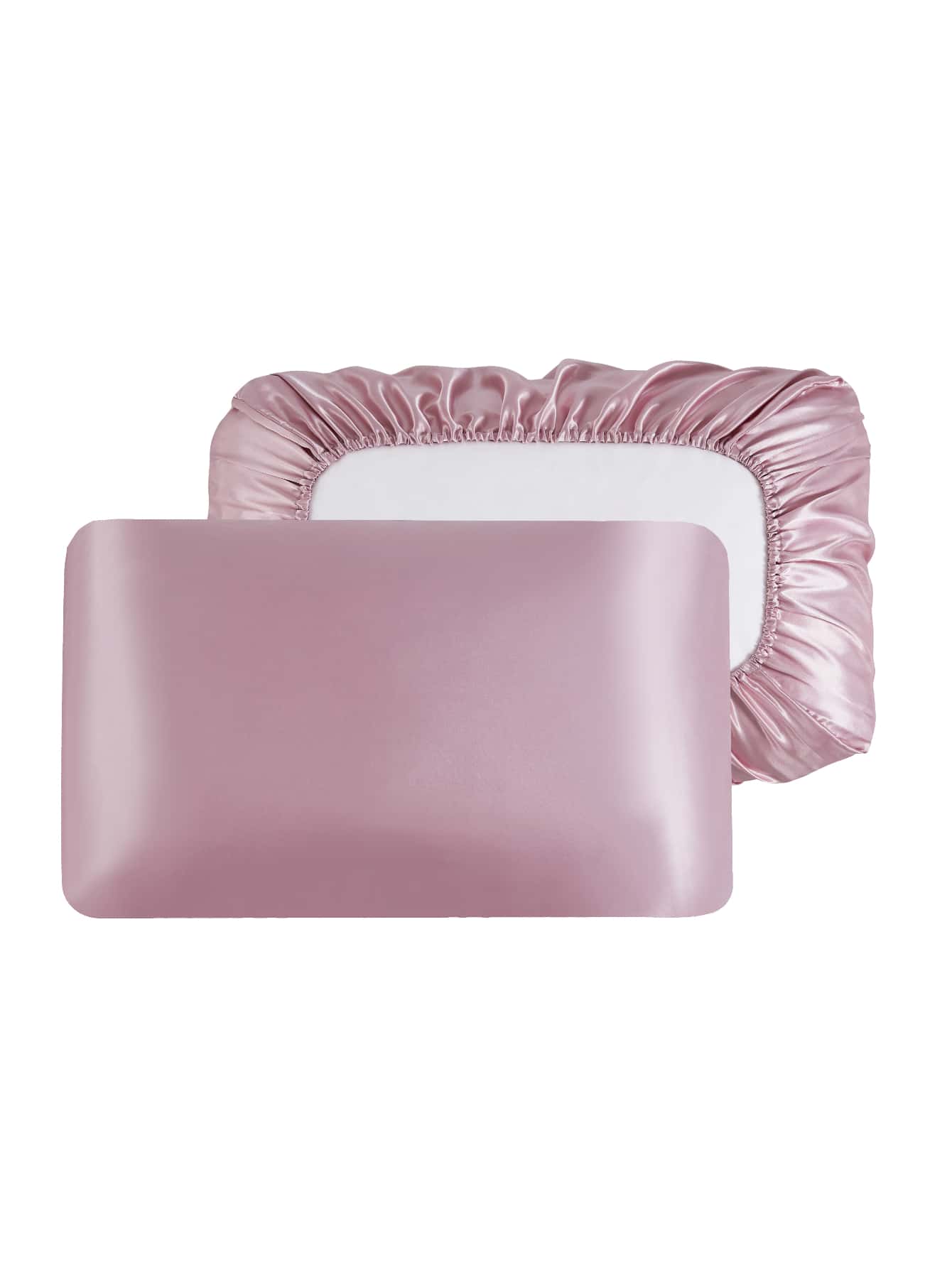 1pair Plain Satin Pillowcase Without Filler