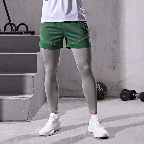 Men 2 In 1 Reflective Tape Drawstring Waist Sports Tights With Phone Pocket, Multicolor
Men 2 In 1 Reflective Tape Drawstring Waist Sports Tights With Phone Pocket, Multicolor