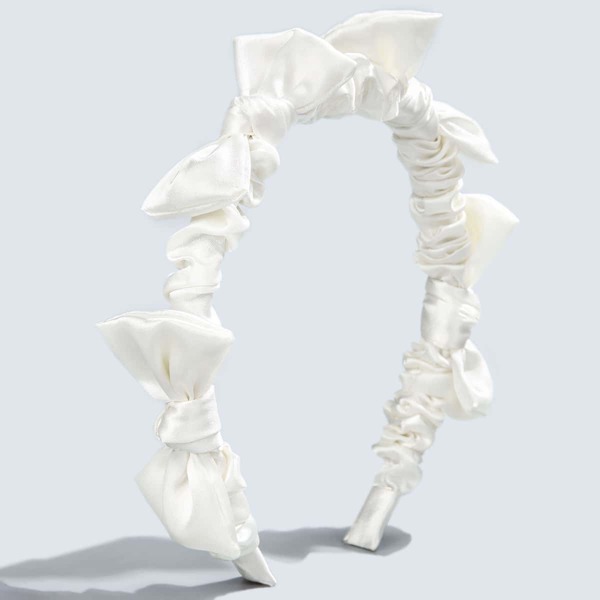 Bow Knot Decor Hair Hoop, White