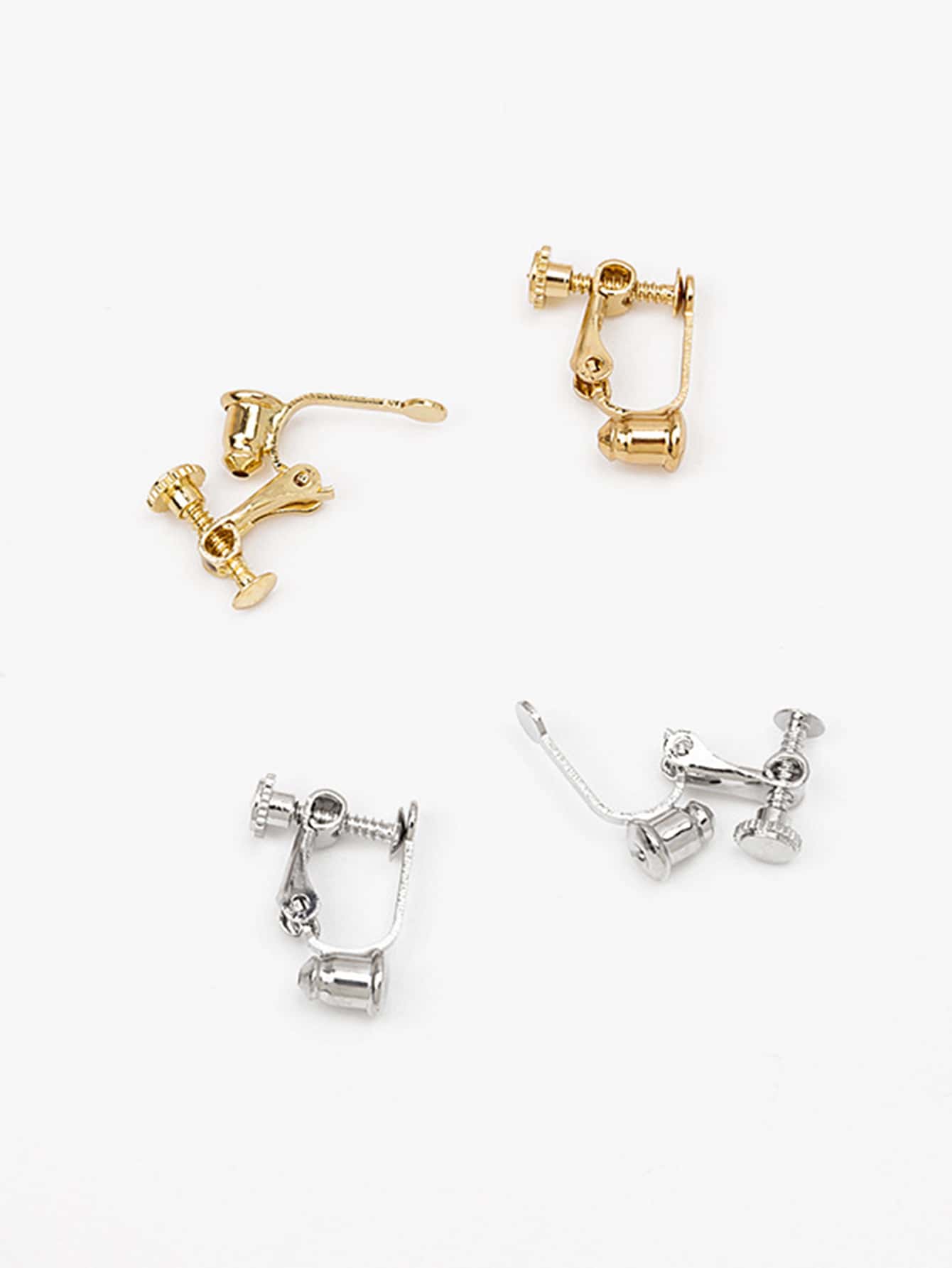 2pairs Clip On Earring Converters