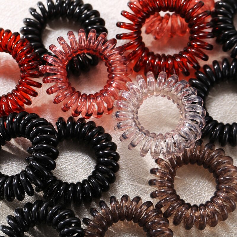 18pcs Coil Hair Tie, Black 
18pcs Coil Hair Tie, Black