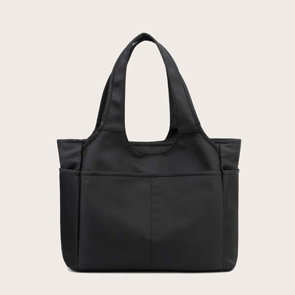 Minimalist Large Capacity Tote Bag, Black