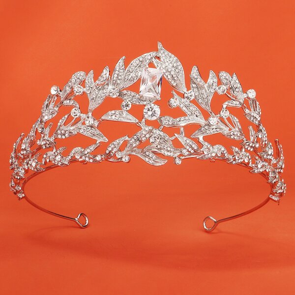 Rhinestone Decor Headband, Silver