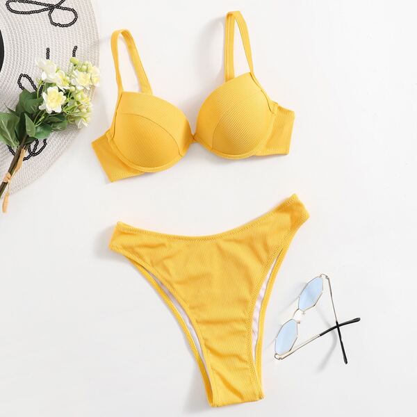 Бикини в рубчик, Жёлтые
Бикини в рубчик, Жёлтые