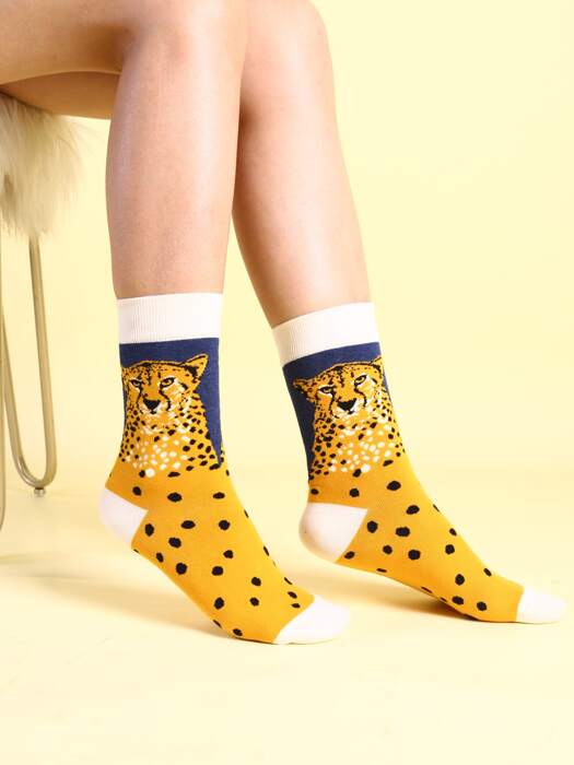 Animal Print Crew Socks