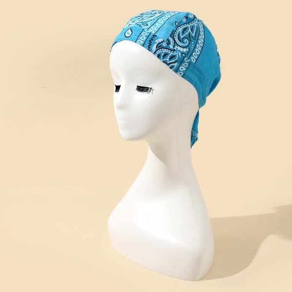 Paisley Print Hat, Blue